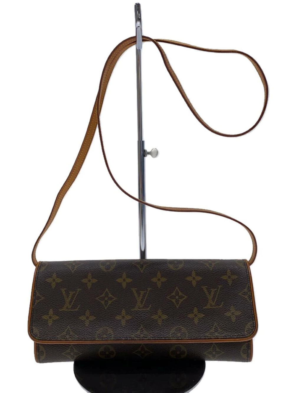 LOUIS VUITTON Pochette Twin Monogram Canvas Brown
